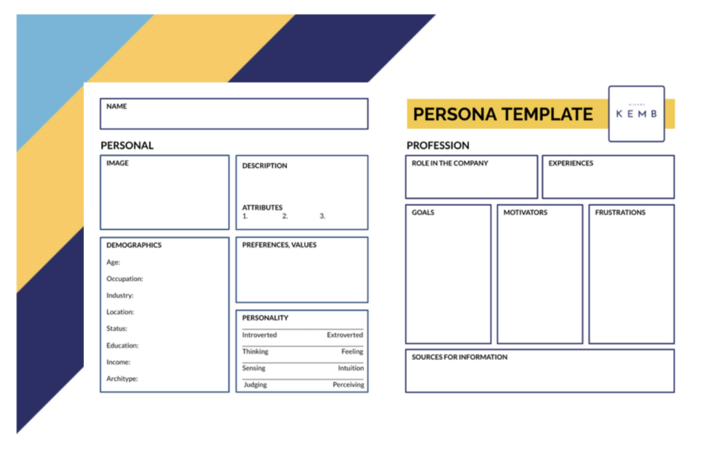 Каталог персона. Шаблоном customer persona.