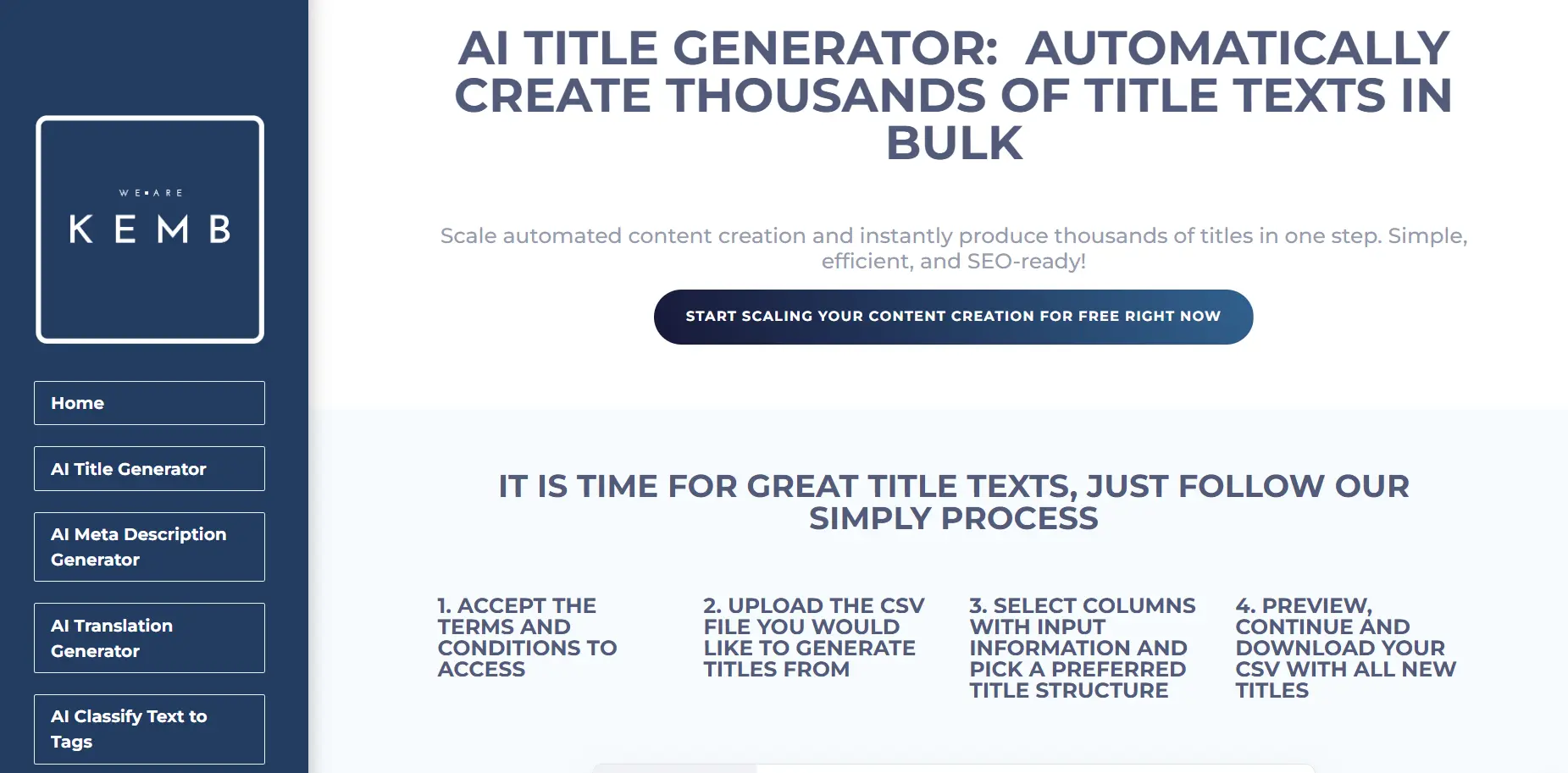 Kemb AI Tools Title Generator Overview