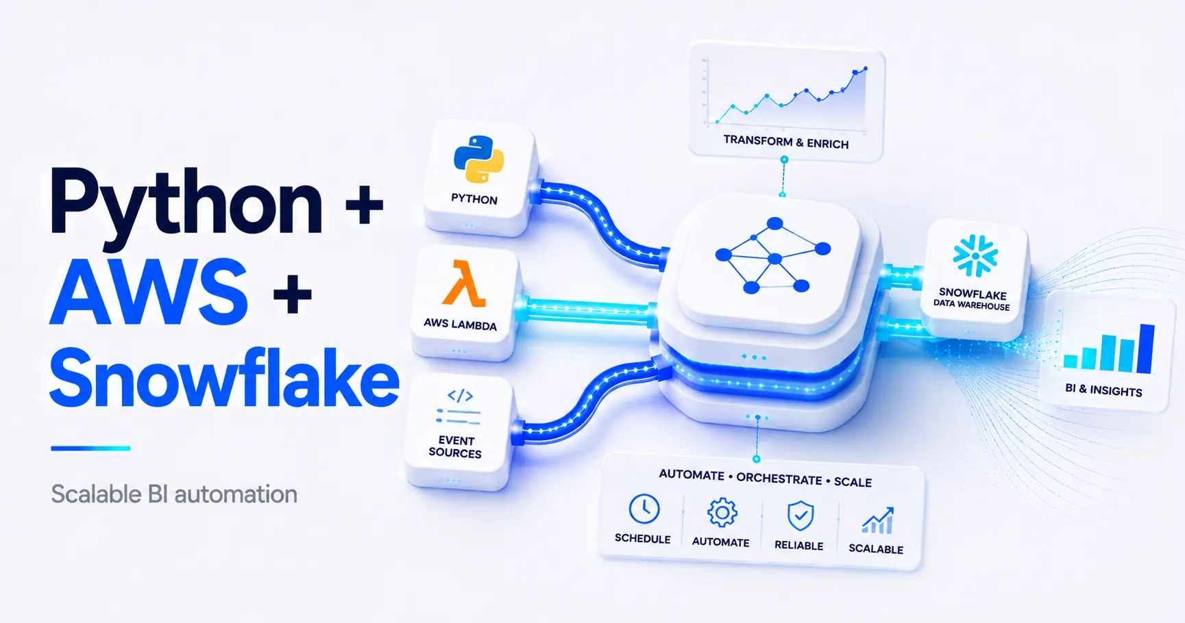 Streamlining BI Projects with Python, AWS Lambda and Snowflake Integration